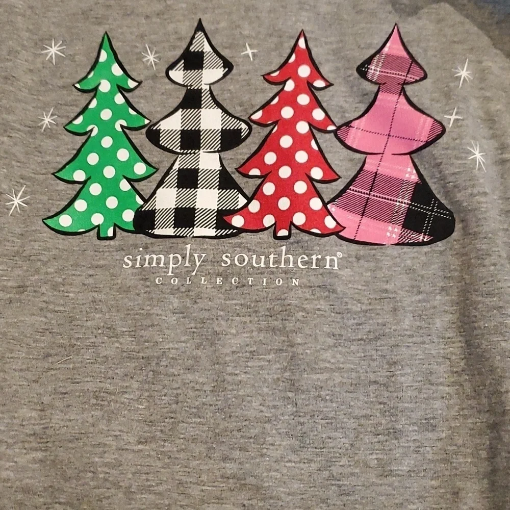 NWT Simply southern ‘messy and bright’ long sleeve shirt Size YM (#20)